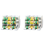 FIFO Can Tracker 2-Pack - 3-Tier Rotating Food Can Organizer for Pantry, Expandable Soda Can Storage for Kitchen, Holds 54 Cans of Food or Soda - size: 2 Pack, style: 54 can