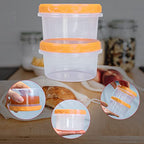 Jucaifu 8 Pack 8 Ounce reuseable small plastic freezer storage container jars with screw lid for food snacks lunch Yellow - color: Yellow(8PCS)