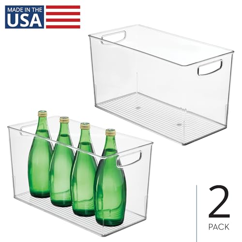 iDesign Plastic Storage Bin with Handles for Household Storage - Set of 2 - Clear - Made in USA - style: Pack of 2
