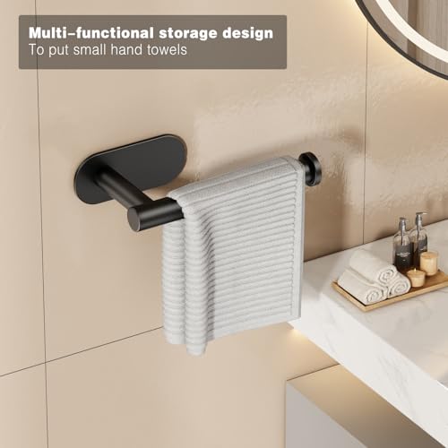Voldra Toilet Paper Holder, Self Adhesive Toilet Paper Holder Wall Mount, SUS 304 Stainless Steel Toilet Tissue Roll Holder No Drilling for Bathroom Porta Papel de Baño (Matte Black, Classic) - color: Black, size: Classic