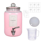 Large Liquid Laundry Detergent Dispenser with Spigots and Measuring Cups,108oz Leak-Proof Glass Fabric Softener,Reusable Glass Detergent Dispenser for Laundry Room Organizer and Storage(1)