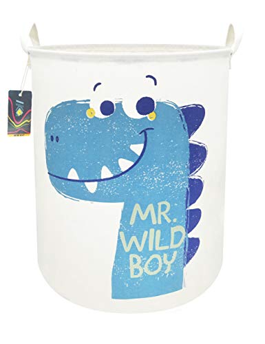 19.7" Dinosaur Laundry Basket,Kids Toys Storage Bin for Bedroom,Waterproof Baby Clothes Hamper with Handles,Collapsible Nursery Hamper,Gift Baskets(Dinosaur) - color: Dinosaur