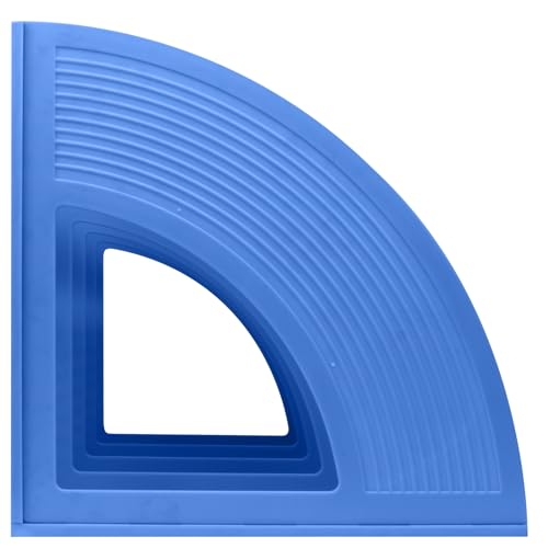 SAYEEC Sturdy Magazine Holder Plastic 4 Compartment Desk File Organizer Vertical Documet A4 File Divider Paper Storage Magazine Rack for Office Home School Organizer Box(Bule) - color: Blue-4 Sections