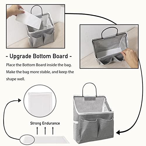 Kanrichu 2pcs Wall Hanging Baskets for Organizing, Wall Hanging Storage Bag as Over the Door Organizer, Wall File Organizer, Rv Storage and Organization. For Bedroom, Office, Camper (Khaki-Upgraded) - color: khaki-2pcs