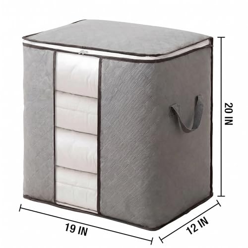 100L Extra Storage Bags with Zipper and Handles, Moving Boxes & Storage Bins Alternative, Packing Supplies, Moving Supplies for Dorm Room Essentials (20x19x12 IN) - size: 1 Pcs-100L Storage Bags