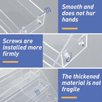 2-Pack 6-Tier Acrylic Display Shelf, Clear Nail Polish Paint Organizer - Wide Slot Multi-Layer Riser for Perfume, Makeup, Figures, Spices, Cards & Stickers
