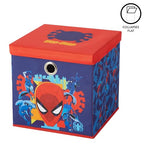 Idea Nuova Marvel Spiderman Collapsible Fabric Storage Cube,10” Organizer Bin with Lid for Bedroom, Playroom, and Closet - color: Spiderman