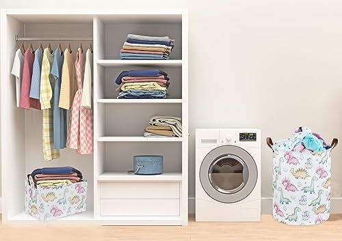 ESSME Kids Dinosaur Laundry Basket,Dinosaur Laundry Hamper for Boys Room Decor,Baby hamper,Nursery Hamper,Cute Basket.(Cute Dinosaur) - color: Cute Dinosaur