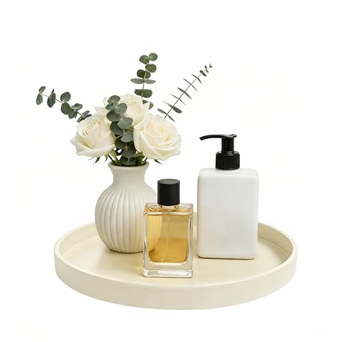 2 Pack 9" Bathroom and Vanity Tray, ABS Bathroom Counter Organizer, Coffee Table Decor for Perfume, Candles, Keys &More. Kitchen Countertop Organizer, Decorative Tray Soap Holder, Yellow - color: Yellow, size: 9" - 2Pcs