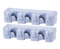Superio Mop & Broom organizer 3-Slots (White 2-Pack) - color: White, size: Medium, 2-pack