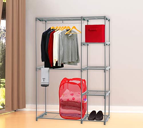 Simple Houseware Mesh Pop-Up Laundry Hamper Basket with Side Pocket, Red - 2 Pack - color: Red, size: 2 Pack