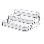 Acrylic Spice Rack, No Assembly Clear 3 Tier Condiment Bottle Shelf Vanity Organizer for Cabinet Kitchen Bathroom (1pcs) - size: 1pcs