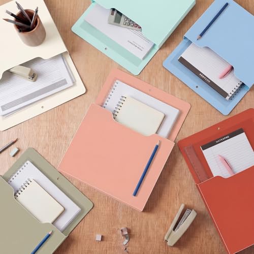 Fuutreo 6 Pcs Magnetic Wall File Organizer Magnetic Wall File Holder Refrigerator Magazine Holder for Mail Letters Paper(Vintage Boho,Vertical-large) - color: Vintage Boho, size: Vertical-Large