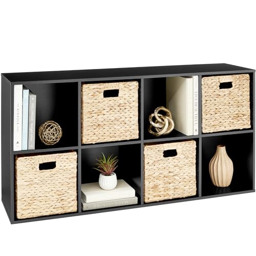 Best Choice Products 8-Cube Storage Organizer, 11in Shelf Opening, Bookcase, Display Shelf, Customizable w/ 3 Removable Back Panels – Black - color: Black, size: 8-Cube, 11in Shelf Opening