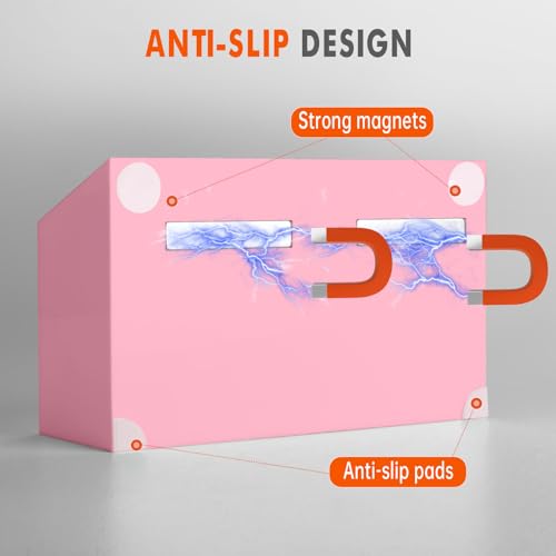 BEYGORM Magnetic Dry Erase Marker Holder for Whiteboard,Non-slip Acrylic Magnet Pen Holder for Fridge Refrigerator,Locker Organizer for Work,Locker Accessories,Pencil Cup for Desk(Pink) - color: Pink