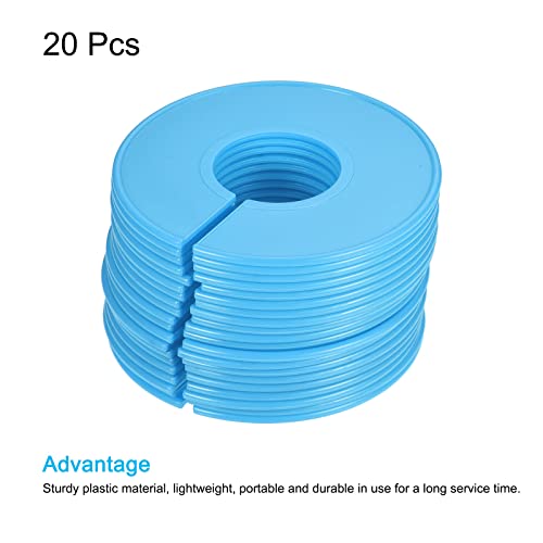 PATIKIL Clothes Dividers 20 Pack Blank Clothing Rack Size Sorting Reusable Wardrobe Round Hanger Separator, Light Blue - color: Light Blue