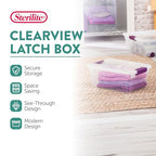 Sterilite 24-Pack ClearView Latch Box, Stackable Storage Organizer Bins for Home, 15 Quart - size: 24 Pack, style: 15 Quart