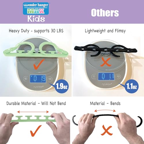 Wonder Hanger Max 10-Pack Space Saving Hangers, Reinforced Hooks Swivels 360°, Cascading Hanger, Teens, College Dorms, Kids & Closet Organizer, Assembled – Pastel Green - color: Green, size: PACK OF 10
