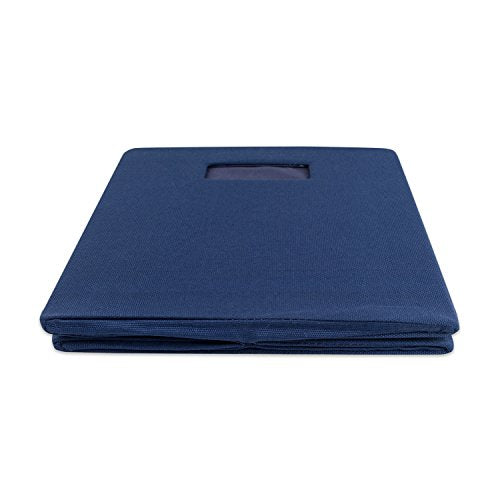 DII Poly-Cube Storage Collection Hard Sided, Collapsible Solid, Small, Nautical Blue - color: Nautical Blue, size: Small Square, 11x11x11"