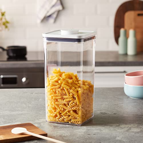 OXO Good Grips POP Container - Airtight Food Storage - Big Square Tall 6.0 Qt Ideal for bulk snacks and cereal - color: White, size: 6.0 Qt