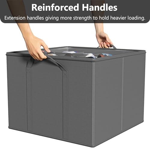 SUOCO 2 Pack Shoe Organizer for Closet, Fits up to 32 Pairs, Small Space Shoe Storage Boxes Bins Containers w/Adjustable Dividers and Clear Top, Grey - color: Grey