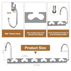 Space Saving Hangers for Clothes 6 Pack, Sturdy Metal Hangers Wardrobe Organizer, Magic Cascading Hanger, Closet Space Saver Closet Organizers and Storage