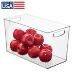 iDesign Pantry Bin with Handles - Kitchen Storage Bins for Cabinets, Pantry, or Fridge - Clear - style: Pack of 1
