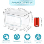 Vtopmart 1 Pack Trash Bag Holder, Stackable Garbage Bag Dispenser for 13/30/33 Gallon Bags, Onion and Potato Storage Bins for Kitchen, Clear Organizer Bins for Under Sink, Laundry Room - size: 1 Pack
