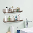 Dezzer 4 Pack Acrylic Shelves for Wall, 15" Acrylic Floating Shelves for Bathroom Bedroom, Invisible Bookshelf Wall Ledge Storage Shelf Books Perfume Toys Action Figure Display Shelves, Clear Gray - style: 15 inch 4-pack Gray