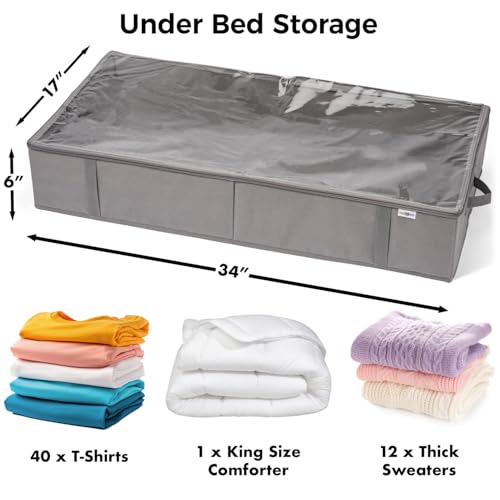 StorageExpert Closet Organizers and Storage - Maximize Space with Under Bed Storage Containers & Clothes Storage - Ideal Closet Organizer, Toy Storage Organizer & Underbed Storage (Black, 2 Pack) - color: Black, size: 2 Pack