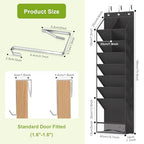 VERONLY Over the Door Shoe Organizer, Hanging Shoe Rack for Closet with 16-20 Pairs Capacity, Foldable Storage for Shoes, Boots, Sneakers, for Dorm Room, Apartment, Small Spaces（Black - style: Classic