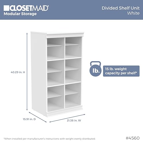 ClosetMaid Modular Storage 68.76-78.78-inch W 4-Drawer 19-Shelf Wood Closet System with Doors, White - color: White