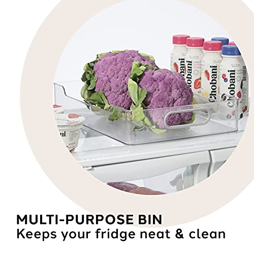 Oggi Cabinet/Drawer Storage Bin - 14" x 10", Clear/Gray, Ideal for Kitchen Organization, Pantry Storage, Fridge Organizing - Set of 6 - size: 14" x 10" - Set of 6