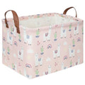 FXOLCSHE Rectangular Pink Alpaca Basket,Collapsible waterproof nursery laundry basket,Toy nursery, kids clothes gift basket with handles,Kids Room Decor(Alpaca) - color: Alpaca