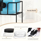 Liquid Laundry Detergent Dispenser, Three 2.2L Laundry Detergent Dispenser Glass Jar for Liquid Detergent, Fabric Softener- Laundry Soap Dispenser for Laundry Room Organization