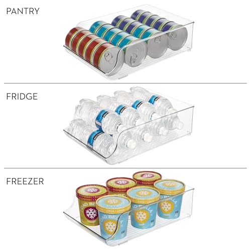 iDesign Water Bottle Organizer for Fridge or Pantry - Clear - Made in USA - style: Pack of 1