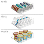 iDesign Water Bottle Organizer for Fridge or Pantry - Clear - Made in USA - style: Pack of 1