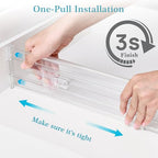 Vtopmart 8 Pack 4" Regular Upgrade Drawer Dividers for Clothes, 12.8"-22.3" Expandable Dresser Drawer Organizer, Clear Plastic Separators for Dresser, Baby Clothing, Underwear, Cosmetic, Toiletries - size: Regular-4"