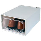 OnDisplay Clik Stackable Interlocking Shoe Box System (Standard White/White, Single Box) - color: Standard White/White, size: Single