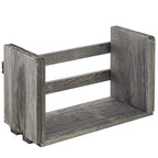 MyGift Barnwood Gray Wood Desktop Bookshelf Organizer, Expandable Adjustable Display Shelf Book Rack - color: Barnwood Gray