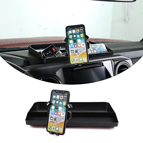 CHEAYAR Portable Electronic Device Mount for Tacoma 2016-2023, Dashboard Organizer Tray with Phone Holder, Storage Box Container for Key Card Navigation Sunglasses