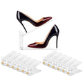 12 Pack Shoe Slot Organizers Clear Shoe Stacker Organizer for Closet Shoe Holder Space Saver Rack Storage for Closet (Clear, 12Pack) - size: 12PACK