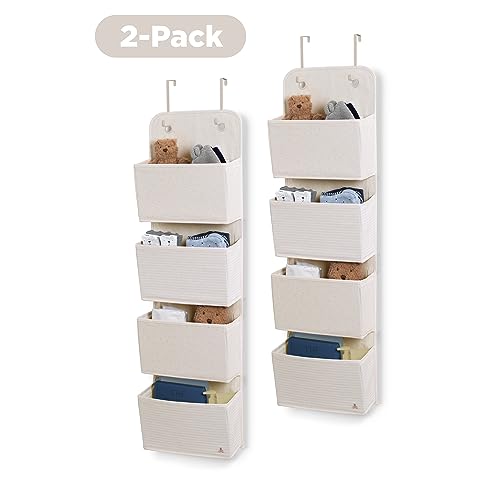 Delta Children GAP babyGap 2-Pack Over the Door Storage Organizer with 4 Pockets, Tan - color: Tan