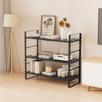 Multi-Functional Metal Shoe Rack, Space-Saving, Perfect for Entryway, Closet, Bathroom, etc. - Sturdy and Durable, High Weight Capacity(3PACKS/Black/Medium) - color: 3packs/Black, size: Medium