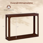 Giantex 47" Wood Console Table, 2-Tier Mid Century Modern Entryway Table w/Storage Shelf, Narrow Sofa Table w/Solid Rubber Wood Frame, Behind Couch Table for Hallway, Living Room, Foyer