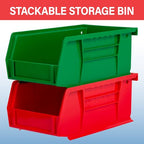 Akro-Mils 30220 AkroBins Plastic Storage Bins, Space-Saving Stackable Bins for Garage, Pantry, Craft Organization, 7" x 4" x 3", Yellow, 24-Pack - color: Yellow