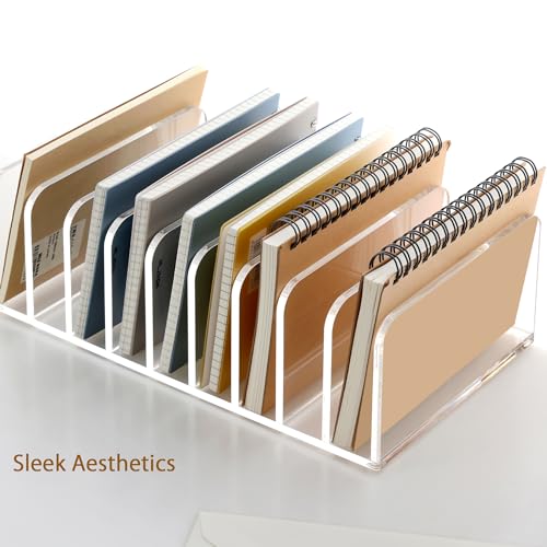 SANRUI Mail Organizer, Clear Acrylic Desk Organizer,Letter Holder for Desk,9-Compartment Small File Holders Paper Organizer Mail Sorter for Office,Home, School - style: 9 Sections