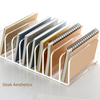 SANRUI Mail Organizer, Clear Acrylic Desk Organizer,Letter Holder for Desk,9-Compartment Small File Holders Paper Organizer Mail Sorter for Office,Home, School - style: 9 Sections