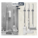 3-H Mop Holder 12 Pack,Brush Holder,Broom Holder Wall Mounted for Kitchen Bathroom Laundry Room Shed Garage Garden(Black) - color: Black, size: 12