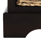SAFAVIEH Home Collection Carrie Brown/ Natural Wicker 3-Drawer Storage Nightstand Side Table (Fully Assembled) - color: Brown